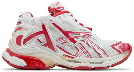 Men's Balenciaga Runner Sneaker In White Red