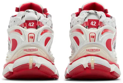 Men's Balenciaga Runner Sneaker In White Red