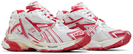 Men's Balenciaga Runner Sneaker In White Red