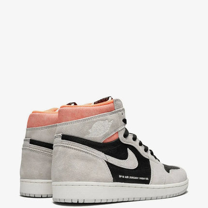 Men's Nike Air Jordan 1 High Neutral Grey Hyper Crimson Shoes