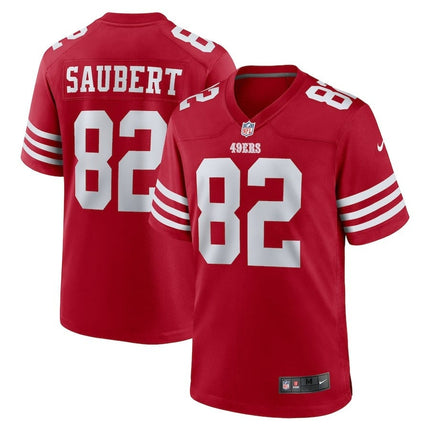 Eric Saubert San Francisco 49ers 2024-2025 Scarlet Team Game Jersey