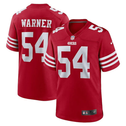 Fred Warne San Francisco 49ers 2024-2025 Scarlet Team Game Jersey