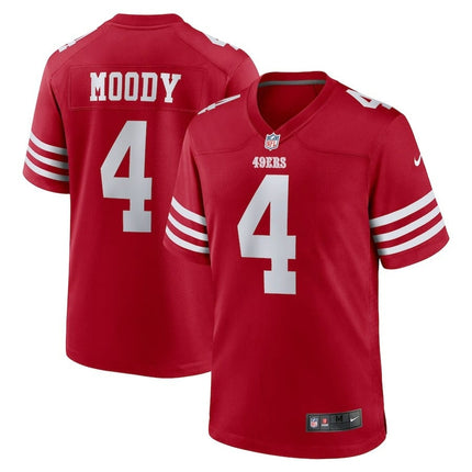 Jake Moody San Francisco 49ers 2024-2025 Scarlet Team Game Jersey