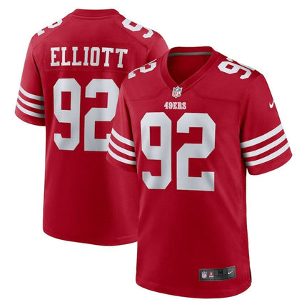 Jordan Elliott San Francisco 49ers 2024-2025 Scarlet Team Game Jersey