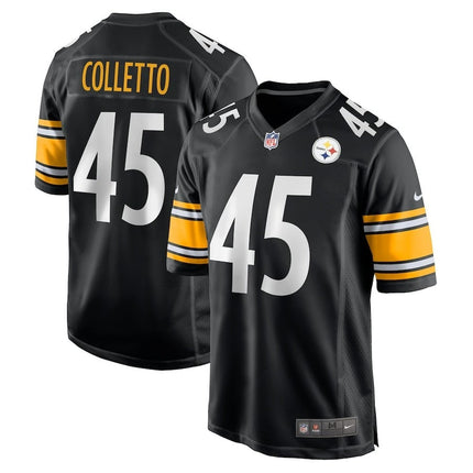 Jack Colletto Pittsburgh Steelers 2024-2025 Black Game Jersey