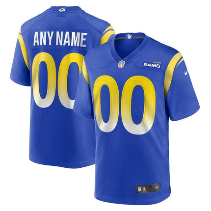 Custom Name Los Angeles Rams 2024-2025 Royal Home Game Jersey