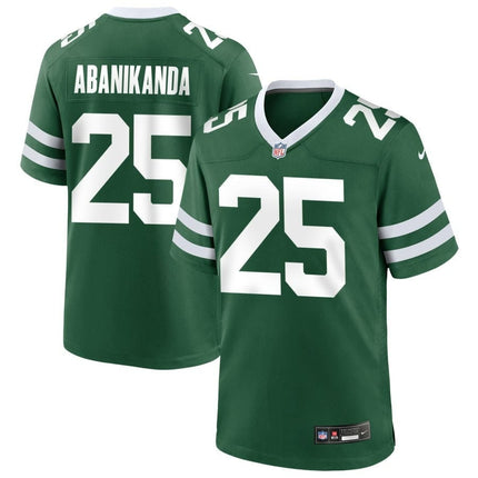 Israel Abanikanda New York Jets 2024-2025 Legacy Green Game Jersey