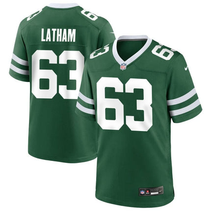 Brady Latham New York Jets 2024-2025 Legacy Green Game Jersey