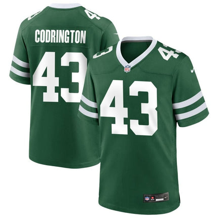 Brandon Codrington New York Jets 2024-2025 Legacy Green Game Jersey