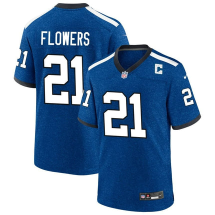 Dallis Flowers Indianapolis Colts 2024-2025 Blue Indiana Nights Game Jersey