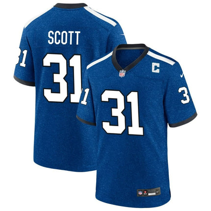 Daniel Scott Indianapolis Colts 2024-2025 Blue Indiana Nights Game Jersey