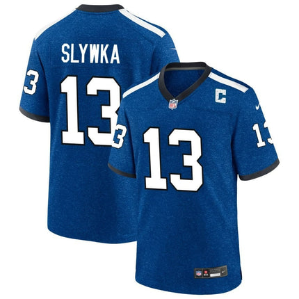 Derek Slywka Indianapolis Colts 2024-2025 Blue Indiana Nights Game Jersey