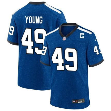 Craig Young Indianapolis Colts 2024-2025 Blue Indiana Nights Game Jersey