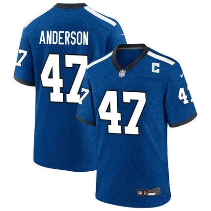 Liam Anderson Indianapolis Colts 2024-2025 Blue Indiana Nights Game Jersey