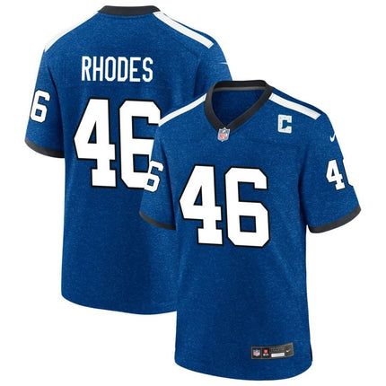 Luke Rhodes Indianapolis Colts 2024-2025 Blue Indiana Nights Game Jersey