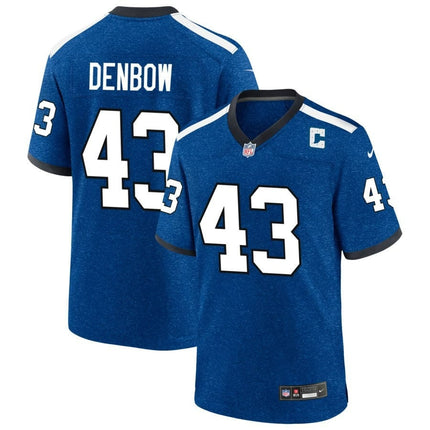 Trevor Denbow Indianapolis Colts 2024-2025 Blue Indiana Nights Game Jersey