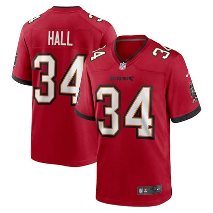 Bryce Hall Tampa Bay Buccaneers 2024-2025 Red Game Jersey