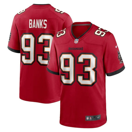 Eric Banks Tampa Bay Buccaneers 2024-2025 Red Game Jersey