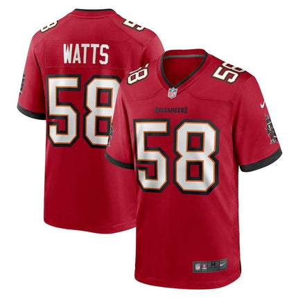 Markees Watts Tampa Bay Buccaneers 2024-2025 Red Game Jersey