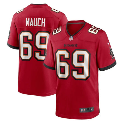 Cody Mauch Tampa Bay Buccaneers 2024-2025 Red Game Jersey