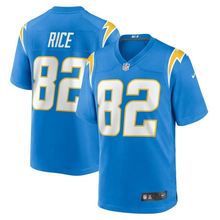 Brenden Rice Los Angeles Chargers 2024-2025 Player Game Blue Jersey