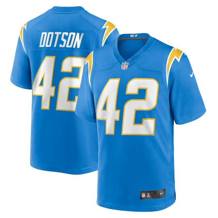 Elijah Dotson Los Angeles Chargers 2024-2025 Player Game Blue Jersey
