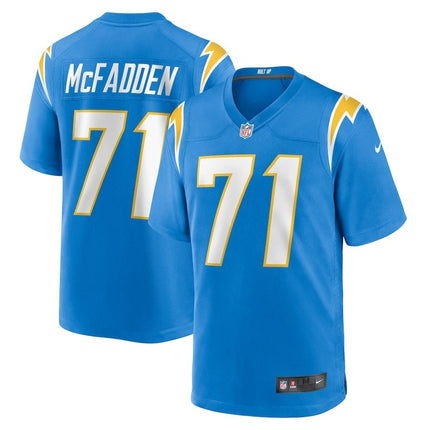 Jordan McFadden Los Angeles Chargers 2024-2025 Player Game Blue Jersey
