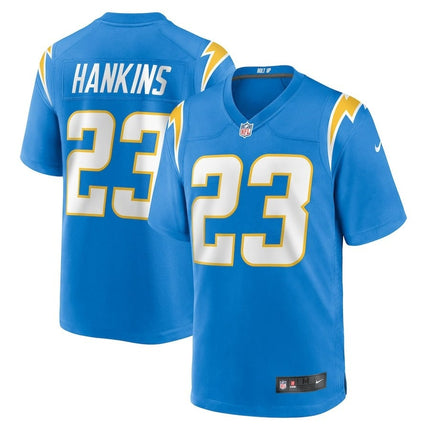 Matt Hankins Los Angeles Chargers 2024-2025 Player Game Blue Jersey