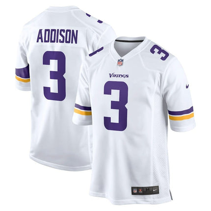 Jordan Addison Minnesota Vikings 2024-2025 White Game Jersey