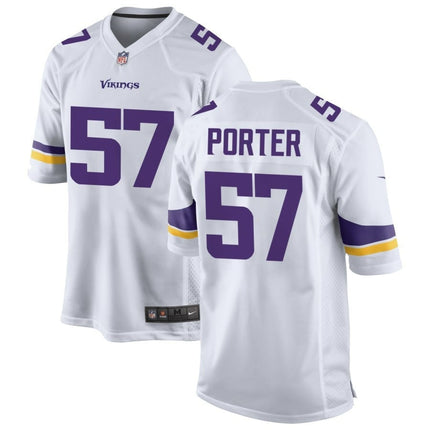 Owen Porter Minnesota Vikings 2024-2025 White Game Jersey