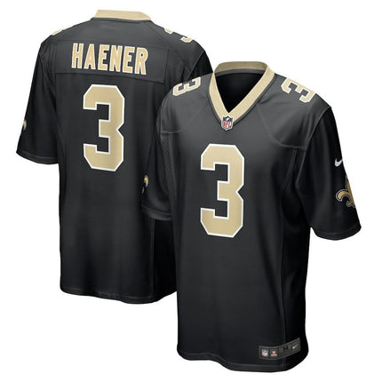 Jake Haener New Orleans Saints 2024-2025 Black Team Game Jersey