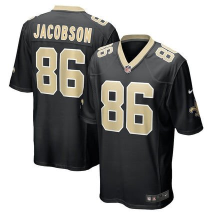 Michael Jacobson New Orleans Saints 2024-2025 Black Team Game Jersey