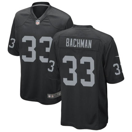 Alex Bachman Las Vegas Raiders 2024-2025 Black Game Jersey