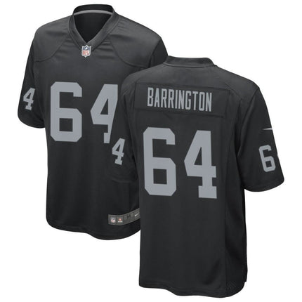 Clark Barrington Las Vegas Raiders 2024-2025 Black Game Jersey