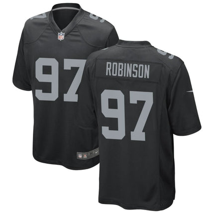 Janarius Robinson Las Vegas Raiders 2024-2025 Black Game Jersey