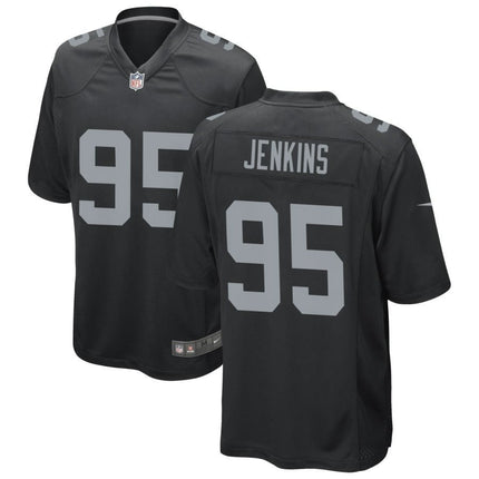 John Jenkins Las Vegas Raiders 2024-2025 Black Game Jersey