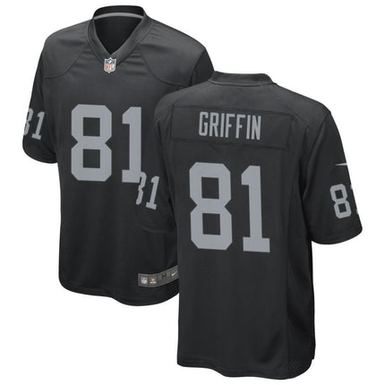 Lideatrick Griffin Las Vegas Raiders 2024-2025 Black Game Jersey