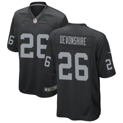MJ Devonshire Las Vegas Raiders 2024-2025 Black Game Jersey