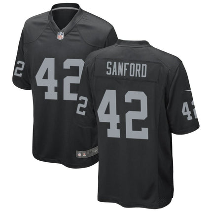 Phalen Sanford Las Vegas Raiders 2024-2025 Black Game Jersey