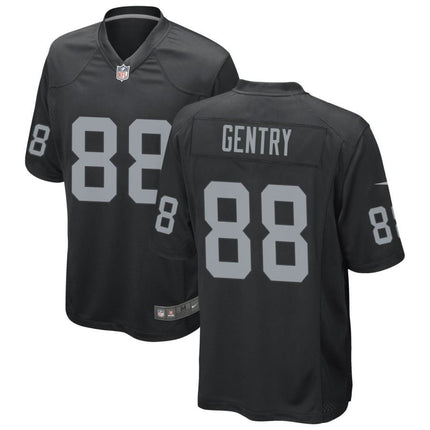 Zach Gentry Las Vegas Raiders 2024-2025 Black Game Jersey