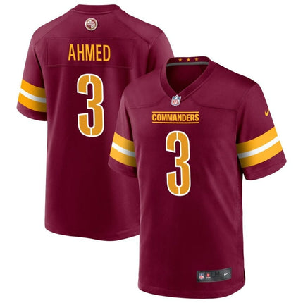 Ramiz Ahmed Washington Commanders 2024-2025 Burgundy Game Player Jersey