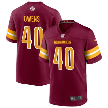 Tyler Owens Washington Commanders 2024-2025 Burgundy Game Player Jersey