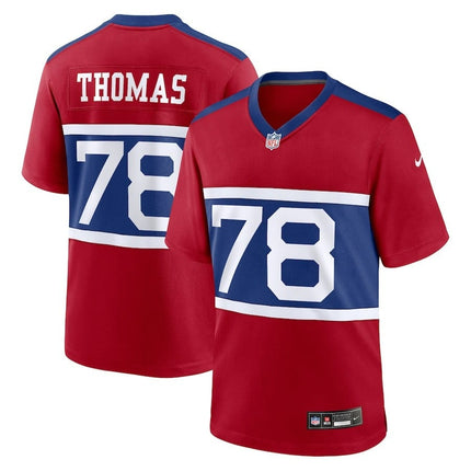 Andrew Thomas New York Giants 2024-2025 Red Game Jersey