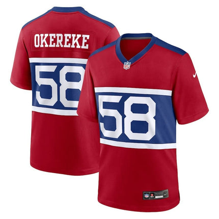 Bobby Okereke New York Giants 2024-2025 Red Game Jersey