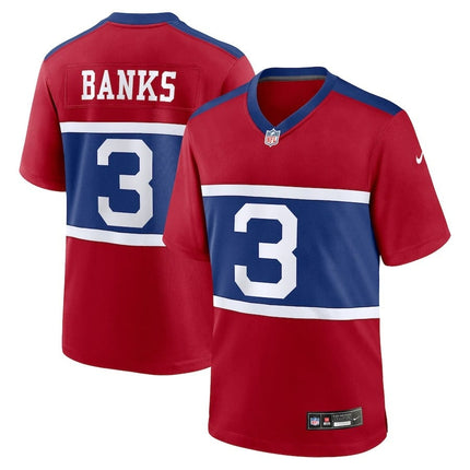 Deonte Banks New York Giants 2024-2025 Red Game Jersey