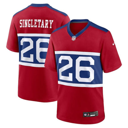 Devin Singletary New York Giants 2024-2025 Red Game Jersey