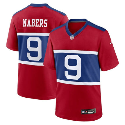 Malik Nabers New York Giants 2024-2025 Red Game Jersey
