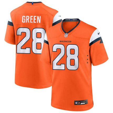 Art Green Denver Broncos 2024-2025 Orange Game Jersey