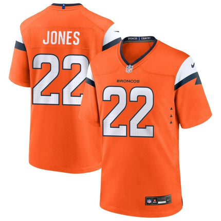 Brandon Jones Denver Broncos 2024-2025 Orange Game Jersey