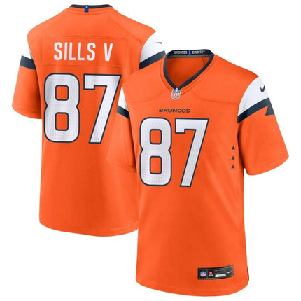 David Sills V Denver Broncos 2024-2025 Orange Game Jersey